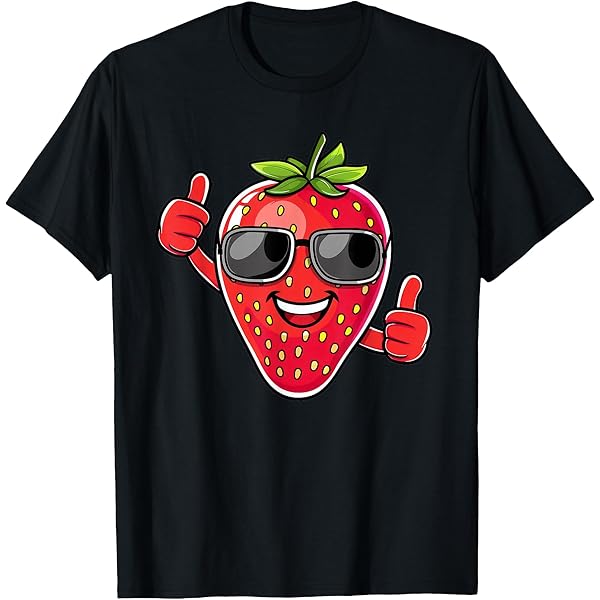 Amazon.com: Strawberry Pocket Shirt Strawberry Art T-Shirt Trendy